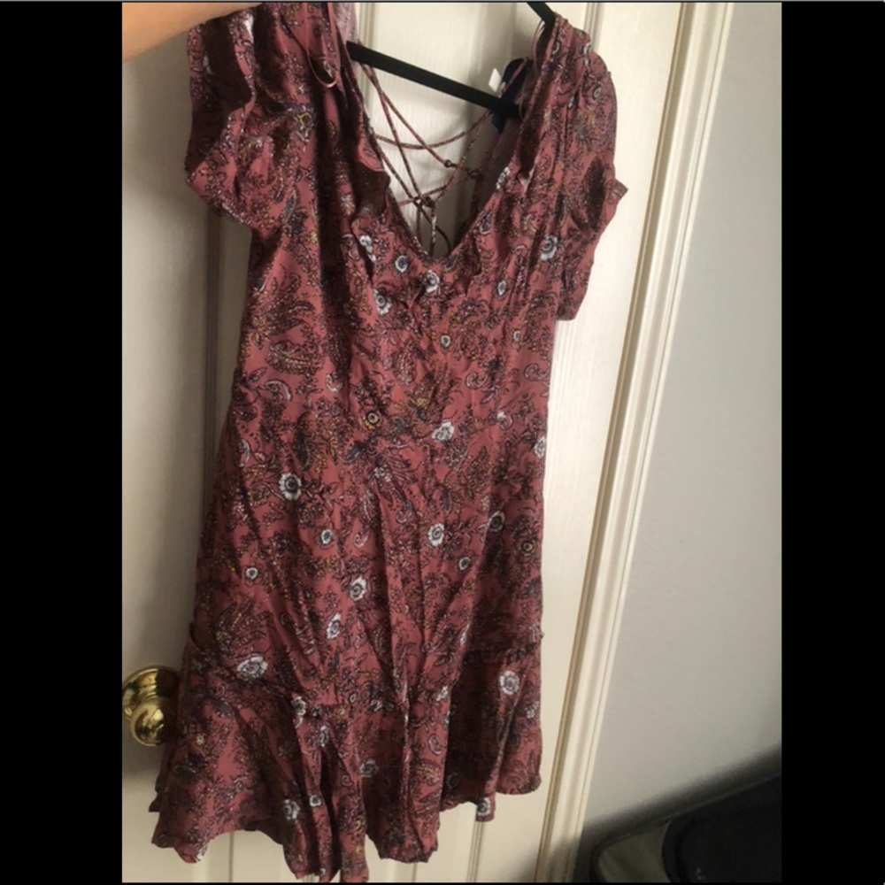 Francesca’s Printed Dress in Rose